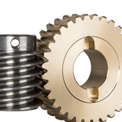 Reduction gearing set in bronze and aluminum alloy